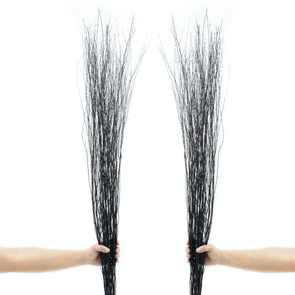 2-Pack Rattan Sticks for Floor Vases – Natural Decorative Twigs ( 8 per Bundle), black brown, Rattan Branches