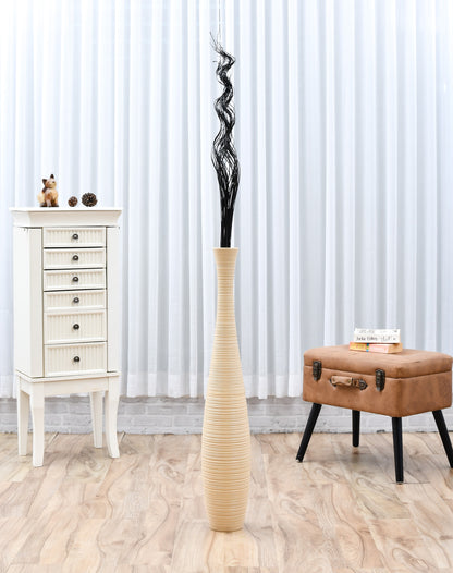 2-Pack Rattan Sticks for Floor Vases – Natural Decorative Twigs ( 8 per Bundle), black brown, Branches