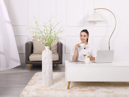 Large Resin Floor Vase – Stylish Waterproof Vase for Fresh & Dried Flowers, 65 cm