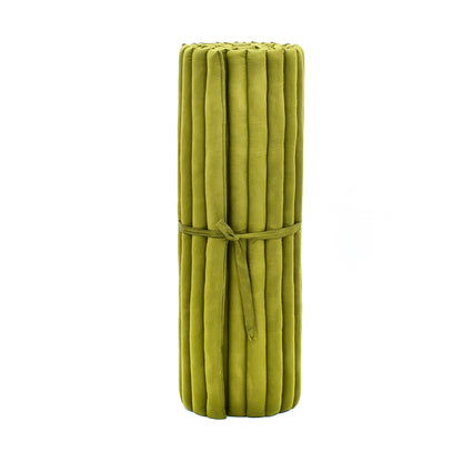 Kapok Roll-Up Mattress – Foldable Sleeping & Relax Mat with Cotton Cover for Home & Outdoor Use, Cl23 - Green, L: 190x100 cm