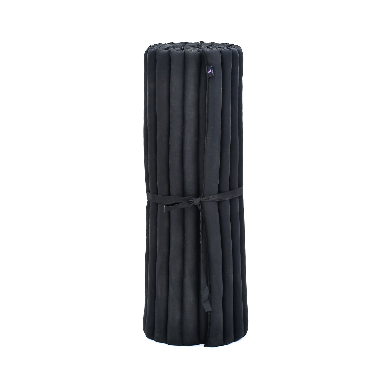 Kapok Roll-Up Mattress – Foldable Sleeping & Relax Mat with Cotton Cover for Home & Outdoor Use, Cl02 - Black, L: 190x100 cm