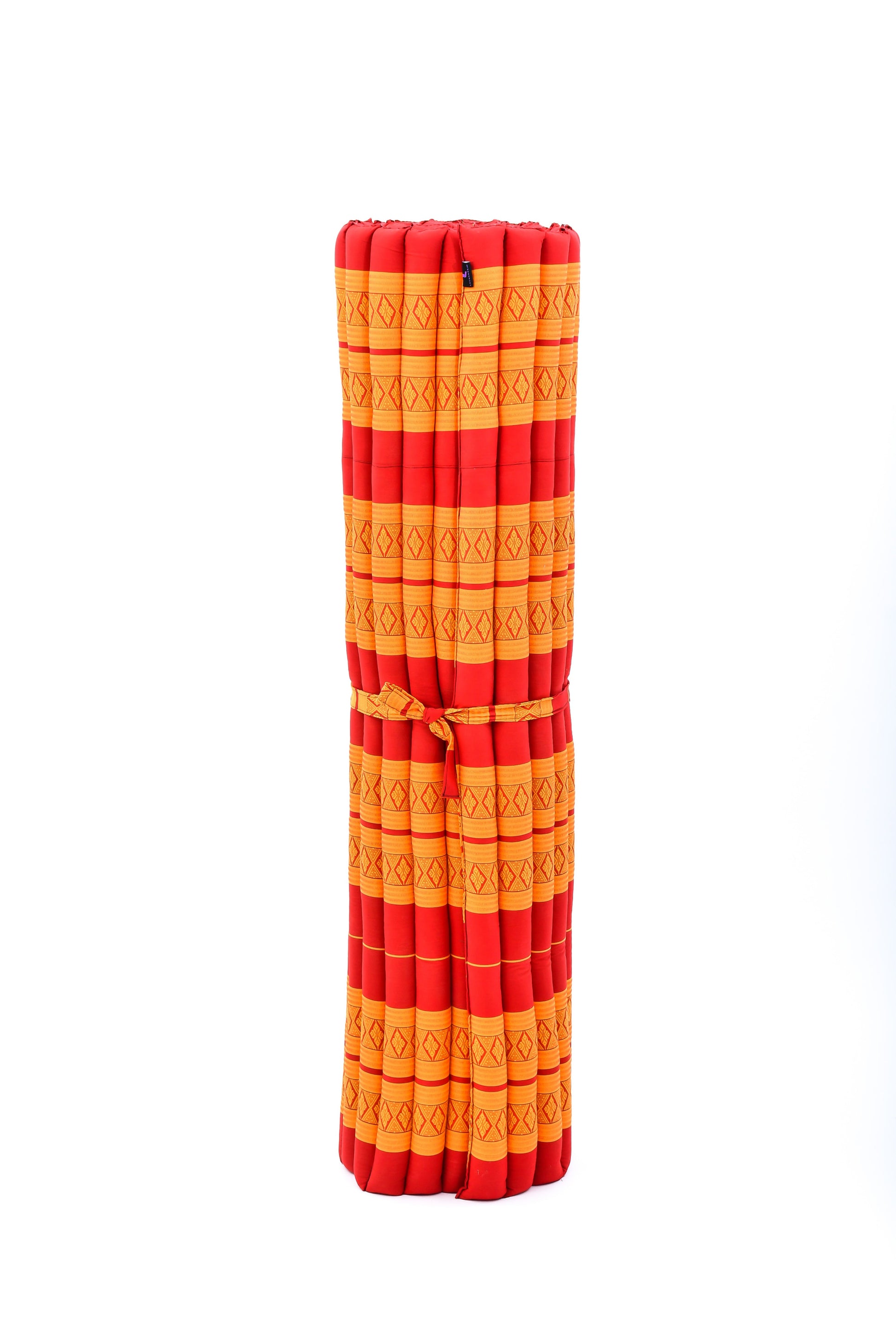 Kapok Roll-Up Mattress – Foldable Sleeping & Relax Mat with Cotton Cover for Home & Outdoor Use, Sf02 - Orange, XL: 190x145 cm
