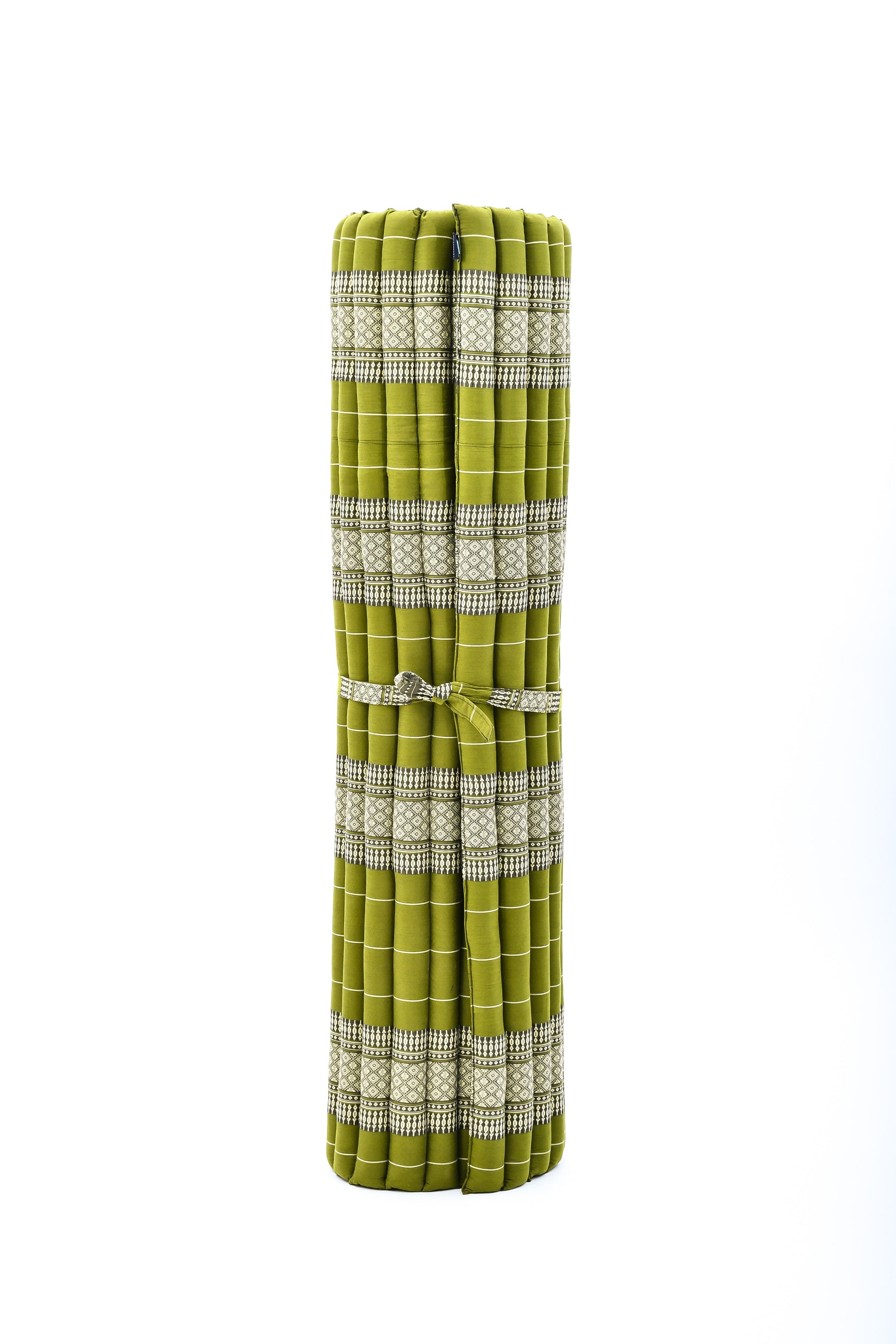 Kapok Roll-Up Mattress – Foldable Sleeping & Relax Mat with Cotton Cover for Home & Outdoor Use, Sf17 - Green, XL: 190x145 cm