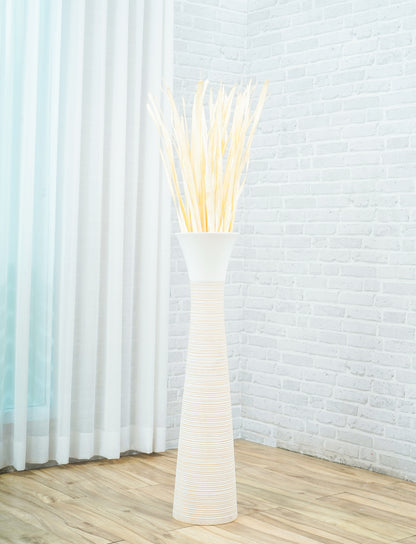 Large Mango Wood Floor Vase – Handcrafted Decorative Highlight from Thailand, 85 cm