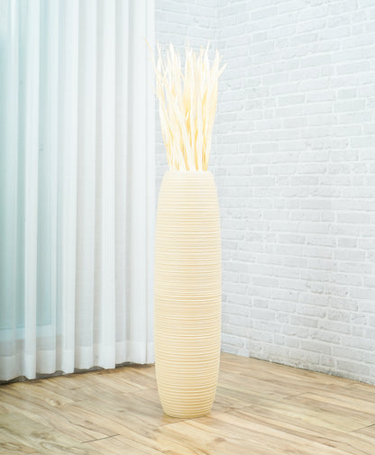 Large Mango Wood Floor Vase – Handcrafted Decorative Highlight from Thailand, 85 cm