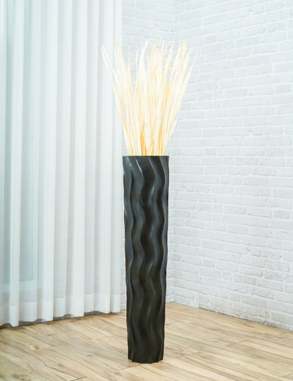 Large Mango Wood Floor Vase – Handcrafted Decorative Highlight from Thailand, 85 cm