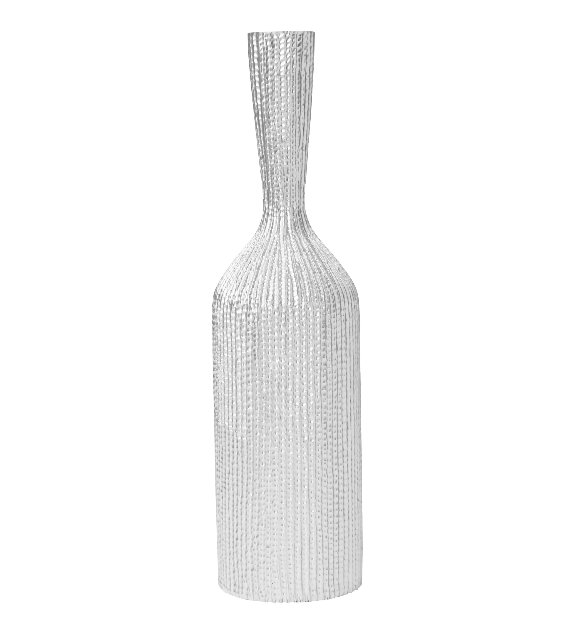 Large Resin Floor Vase – Stylish Waterproof Vase for Fresh & Dried Flowers, silver, 65 cm