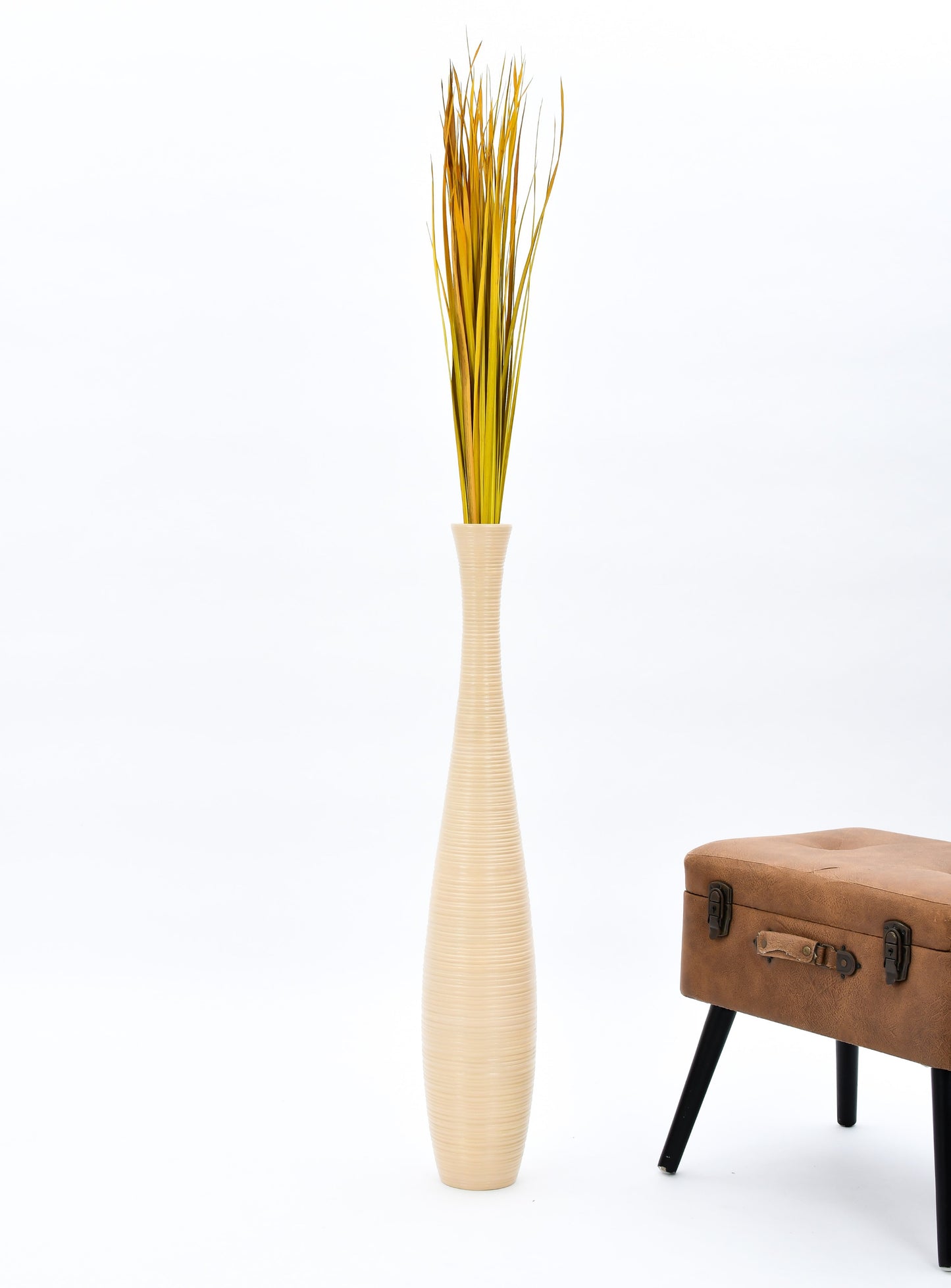 2-Pack Rattan Sticks for Floor Vases – Natural Decorative Twigs ( 8 per Bundle), yellow, Dried Grass