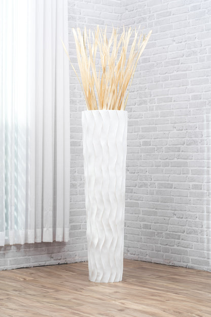 Large Mango Wood Floor Vase – Handcrafted Decorative Highlight from Thailand, 105 cm