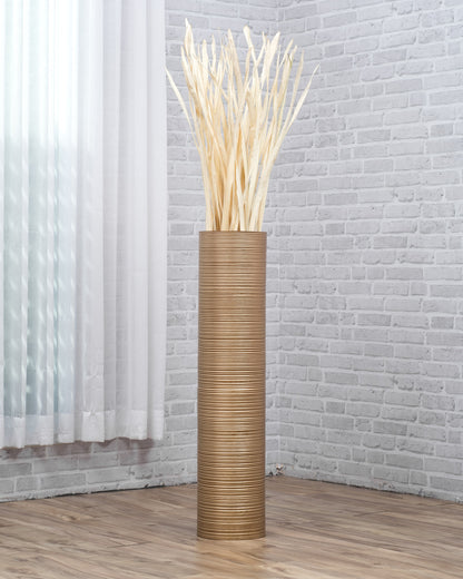 Large Mango Wood Floor Vase – Handcrafted Decorative Highlight from Thailand, 85 cm