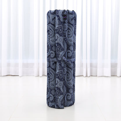 Large Kapok Zabuton Meditation Cushion – Rectangular Floor Mat with Cotton Cover, Cbt1 - Blue