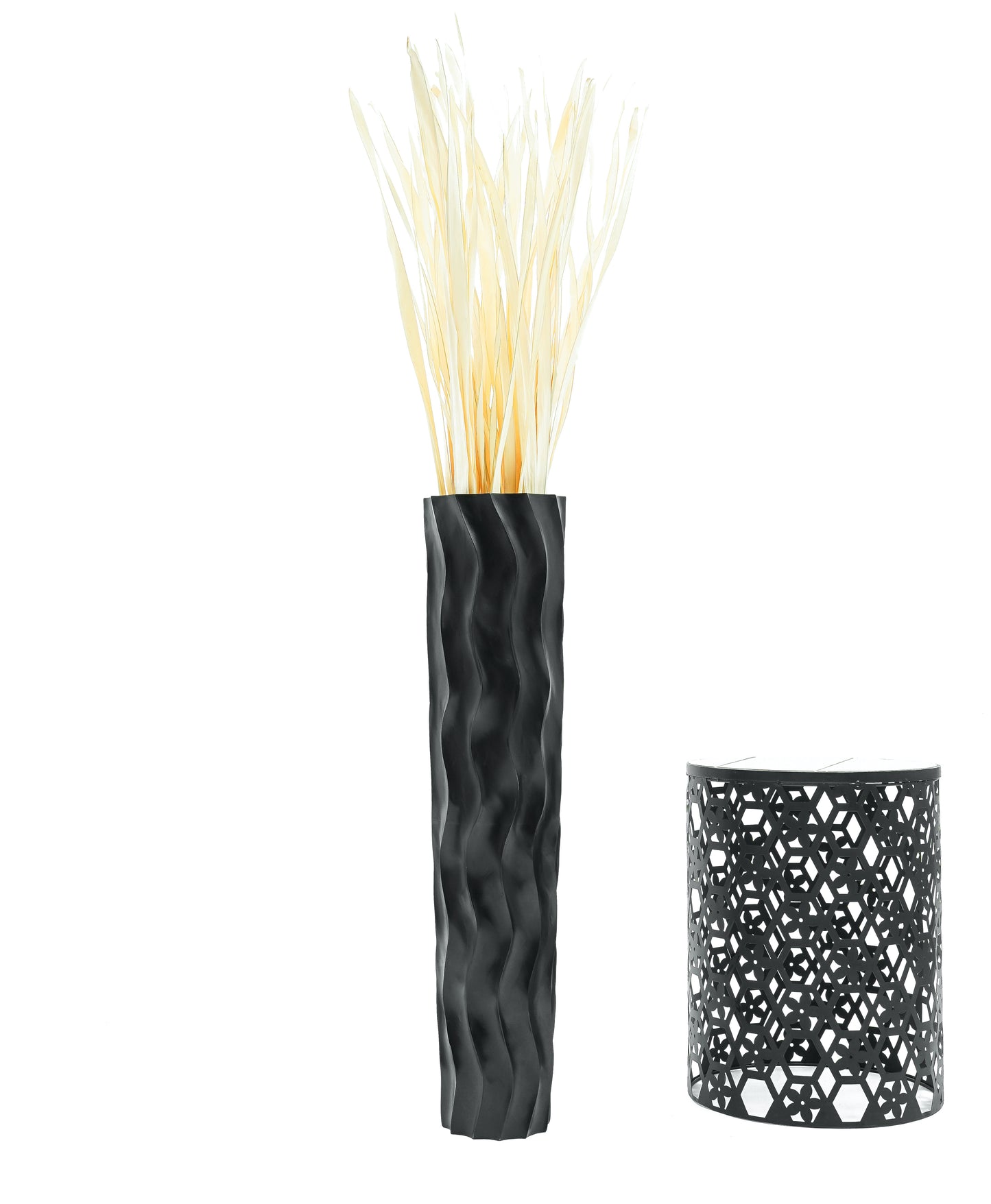 Large Mango Wood Floor Vase – Handcrafted Decorative Highlight from Thailand, 85 cm