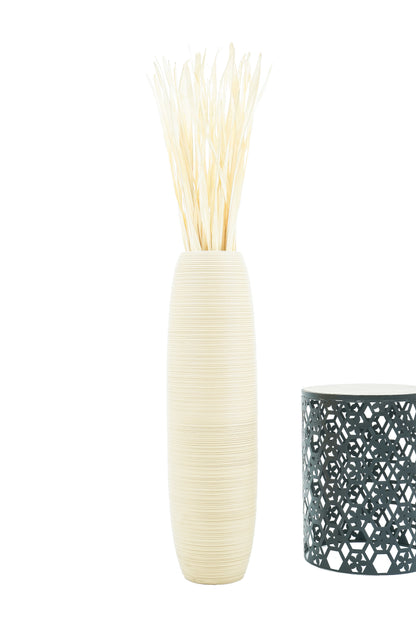 Large Mango Wood Floor Vase – Handcrafted Decorative Highlight from Thailand, 85 cm