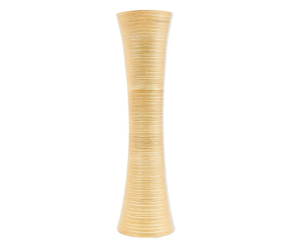 Grande vase de sol en bois de manguier – Pièce décorative artisanale de Thaïlande