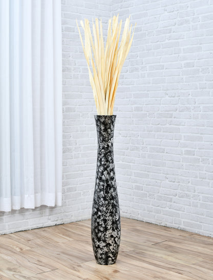 Large Mango Wood Floor Vase – Handcrafted Decorative Highlight from Thailand, 85 cm
