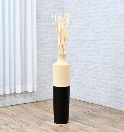 2-Pack Rattan Sticks for Floor Vases – Natural Decorative Twigs ( 8 per Bundle), ecru, Palm Leaf