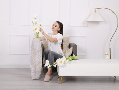 Large Resin Floor Vase – Stylish Waterproof Vase for Fresh & Dried Flowers, 80 cm