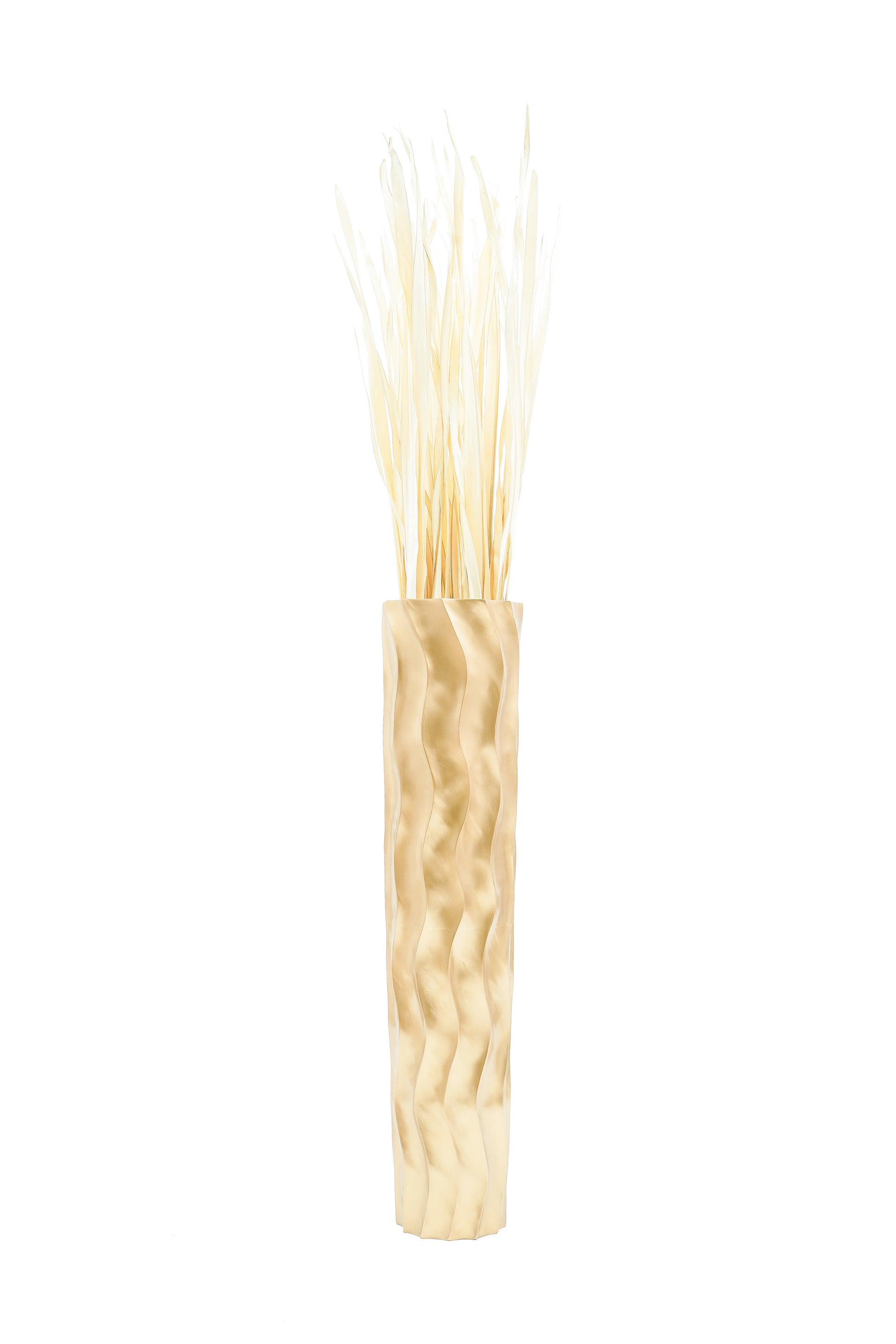 Large Mango Wood Floor Vase – Handcrafted Decorative Highlight from Thailand, 85 cm