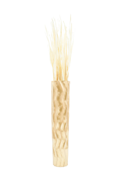 Large Mango Wood Floor Vase – Handcrafted Decorative Highlight from Thailand, 85 cm