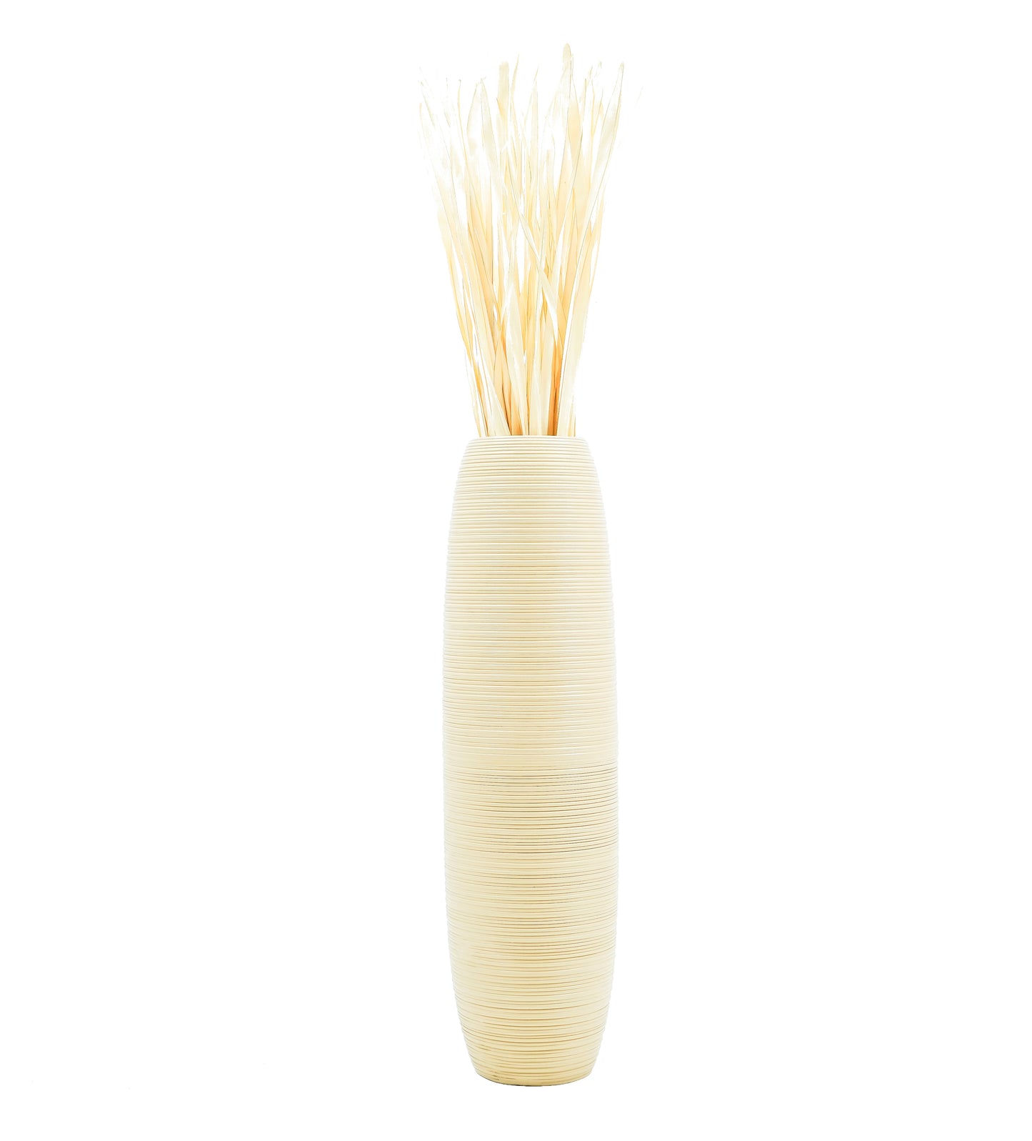 Large Mango Wood Floor Vase – Handcrafted Decorative Highlight from Thailand, 85 cm