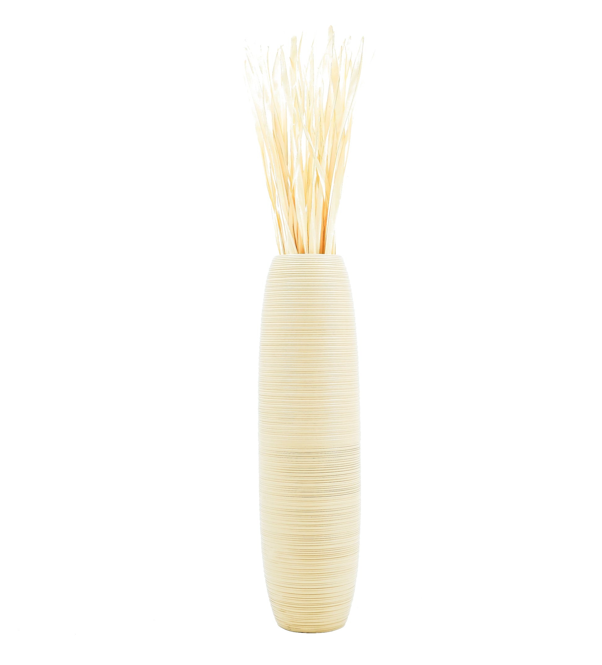 Large Mango Wood Floor Vase – Handcrafted Decorative Highlight from Thailand, 85 cm