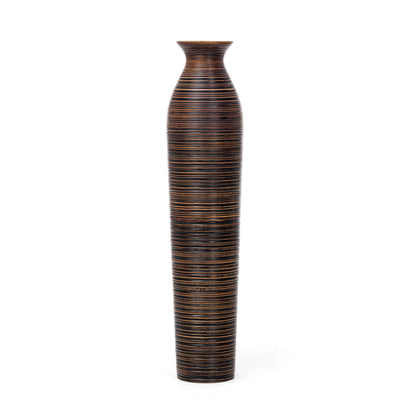 Large Mango Wood Floor Vase – Handcrafted Decorative Highlight from Thailand, 85 cm