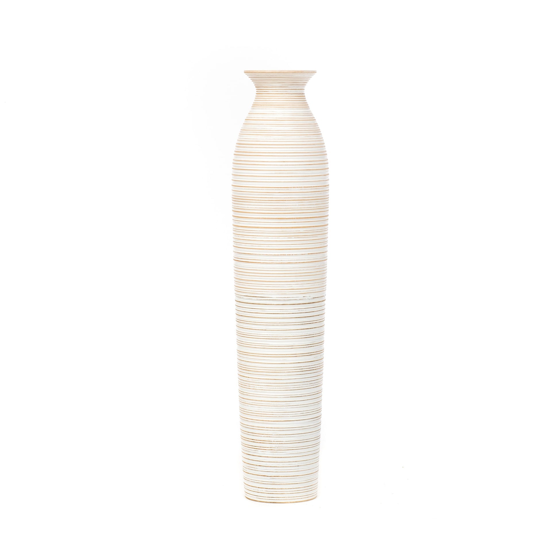 Large Mango Wood Floor Vase – Handcrafted Decorative Highlight from Thailand, 85 cm