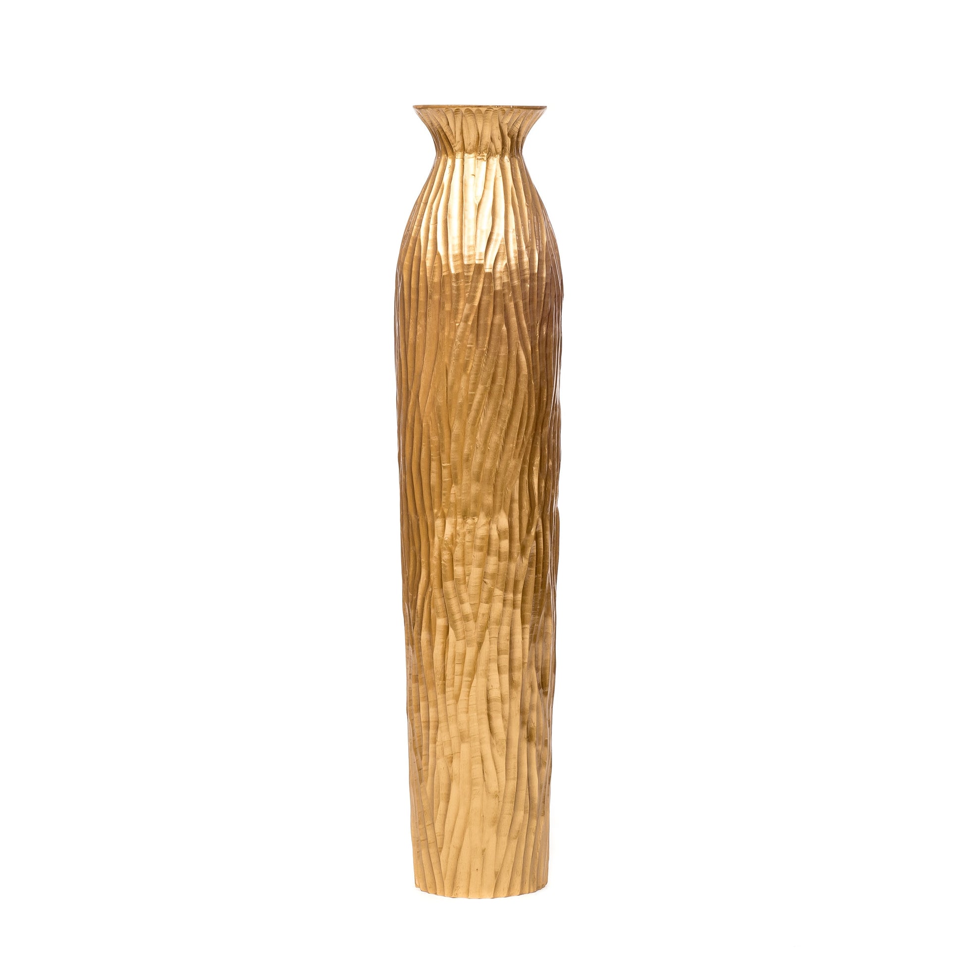 Large Mango Wood Floor Vase – Handcrafted Decorative Highlight from Thailand, 85 cm