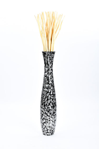 Large Mango Wood Floor Vase – Handcrafted Decorative Highlight from Thailand, 105 cm