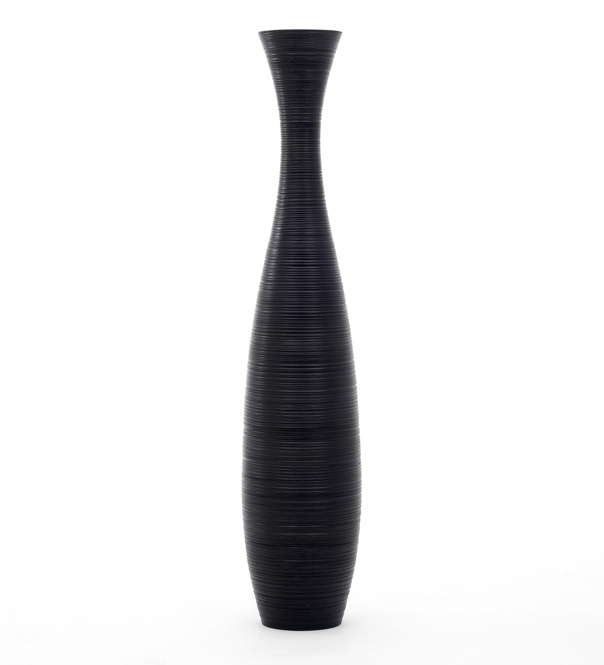 Large Mango Wood Floor Vase – Handcrafted Decorative Highlight from Thailand, 105 cm