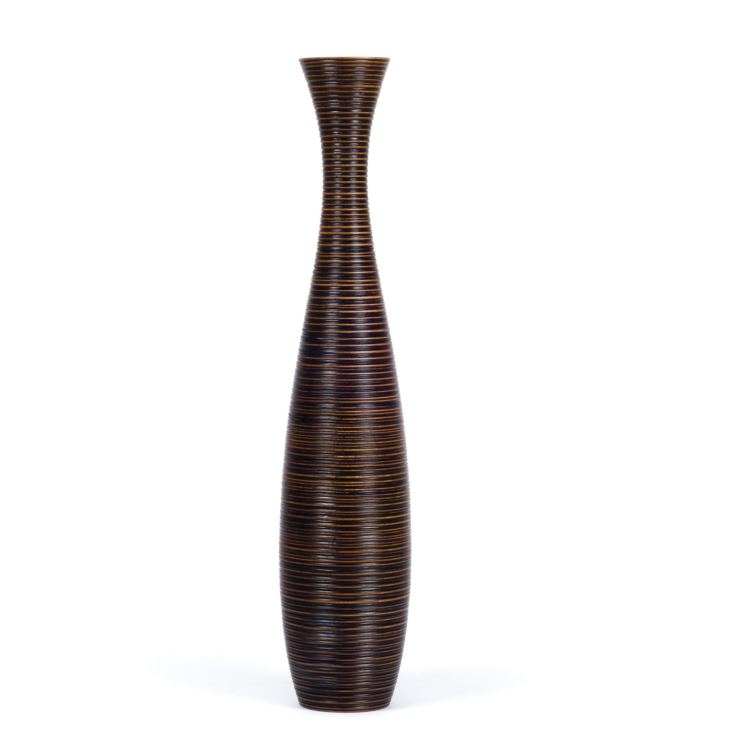 Large Mango Wood Floor Vase – Handcrafted Decorative Highlight from Thailand, 105 cm