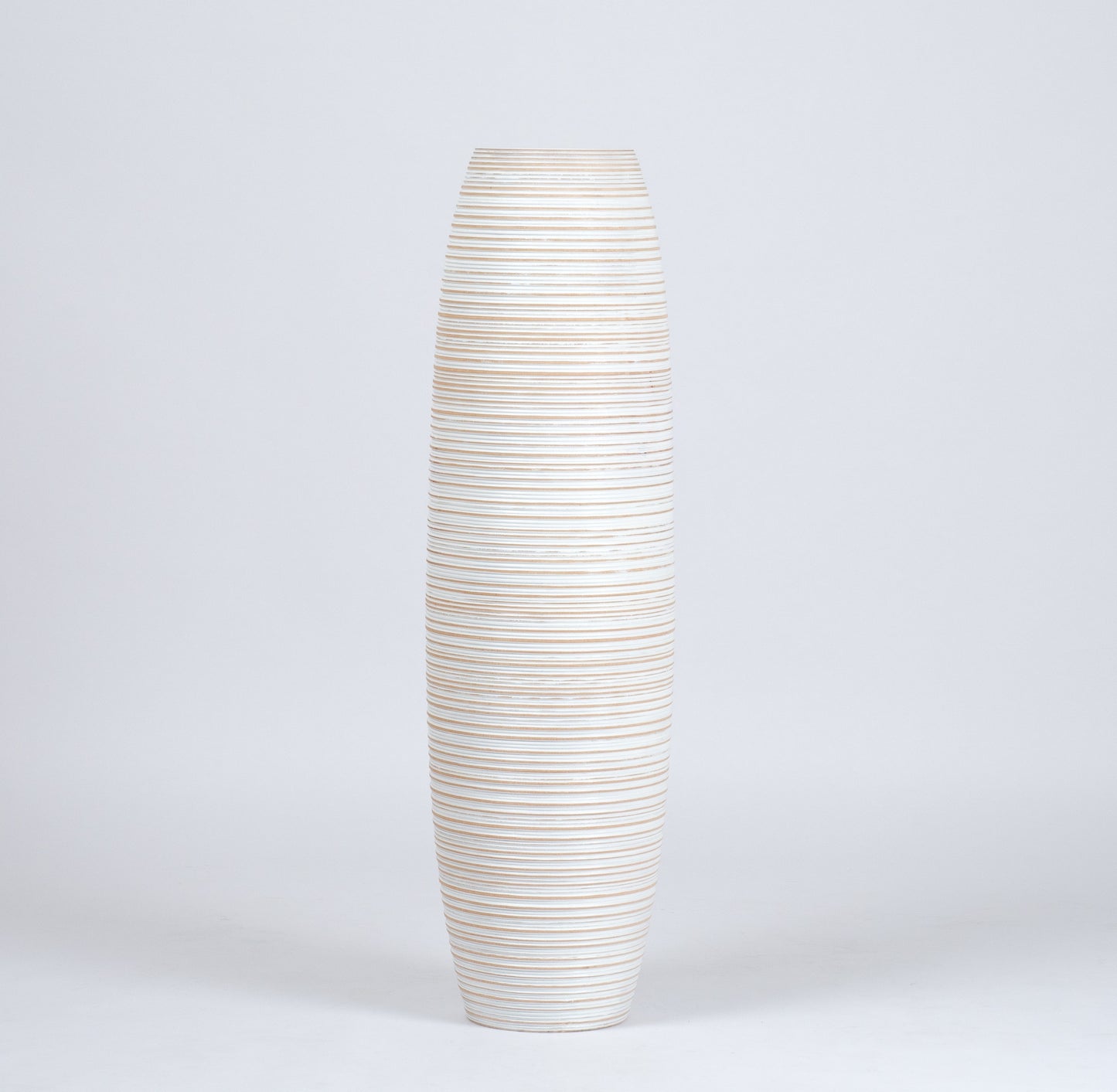 Large Mango Wood Floor Vase – Handcrafted Decorative Highlight from Thailand, 85 cm