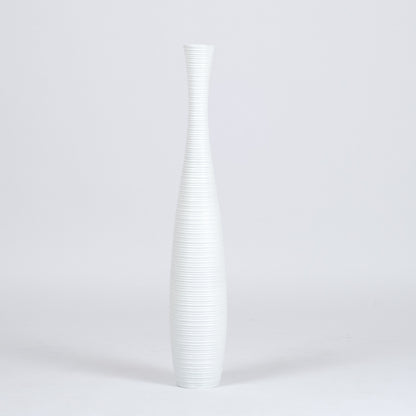 Grande vase de sol en bois de manguier – Pièce décorative artisanale de Thaïlande