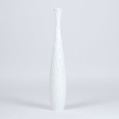 Grande vase de sol en bois de manguier – Pièce décorative artisanale de Thaïlande