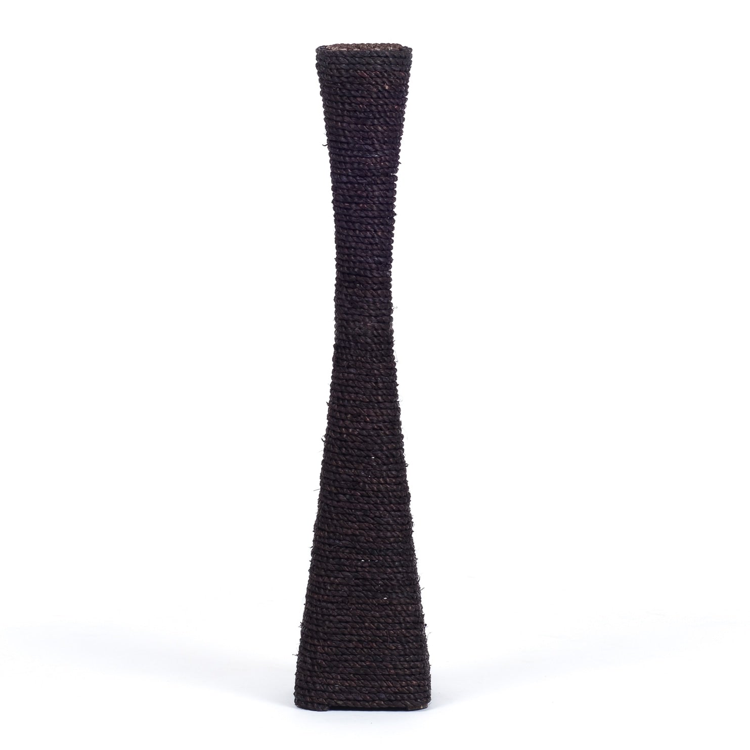 Large & Tall Floor Vase Made of Water Hyacinth and Bamboo – Handwoven Decorative Stand Vase for Dried Flowers & Branches, black, 70 cm - Modèle 1