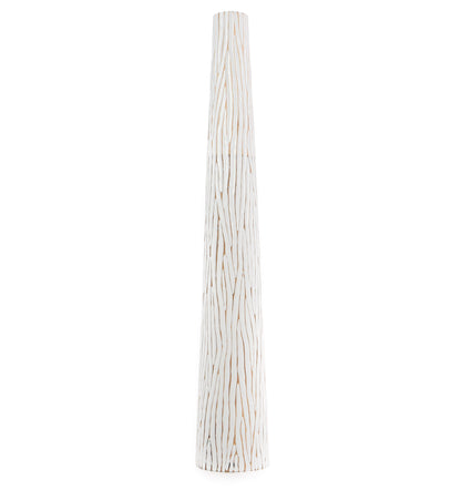 Large Mango Wood Floor Vase – Handcrafted Decorative Highlight from Thailand, 105 cm