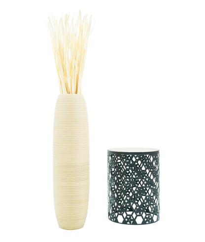 Large Mango Wood Floor Vase – Handcrafted Decorative Highlight from Thailand, 85 cm