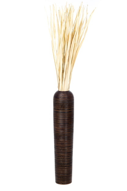 Large Mango Wood Floor Vase – Handcrafted Decorative Highlight from Thailand, brown, 85 cm