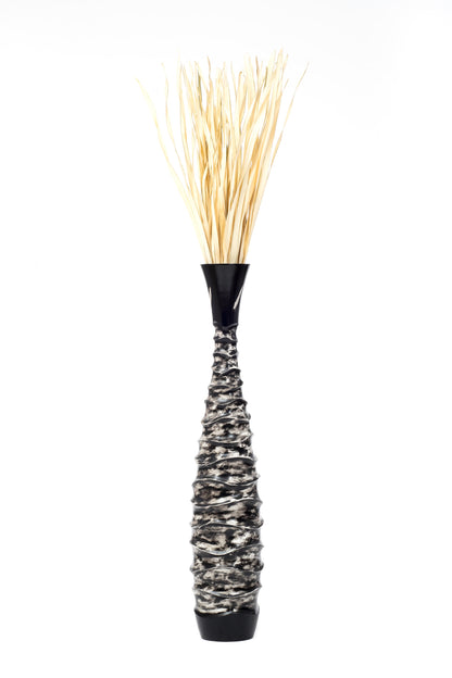 Large Mango Wood Floor Vase – Handcrafted Decorative Highlight from Thailand, 105 cm