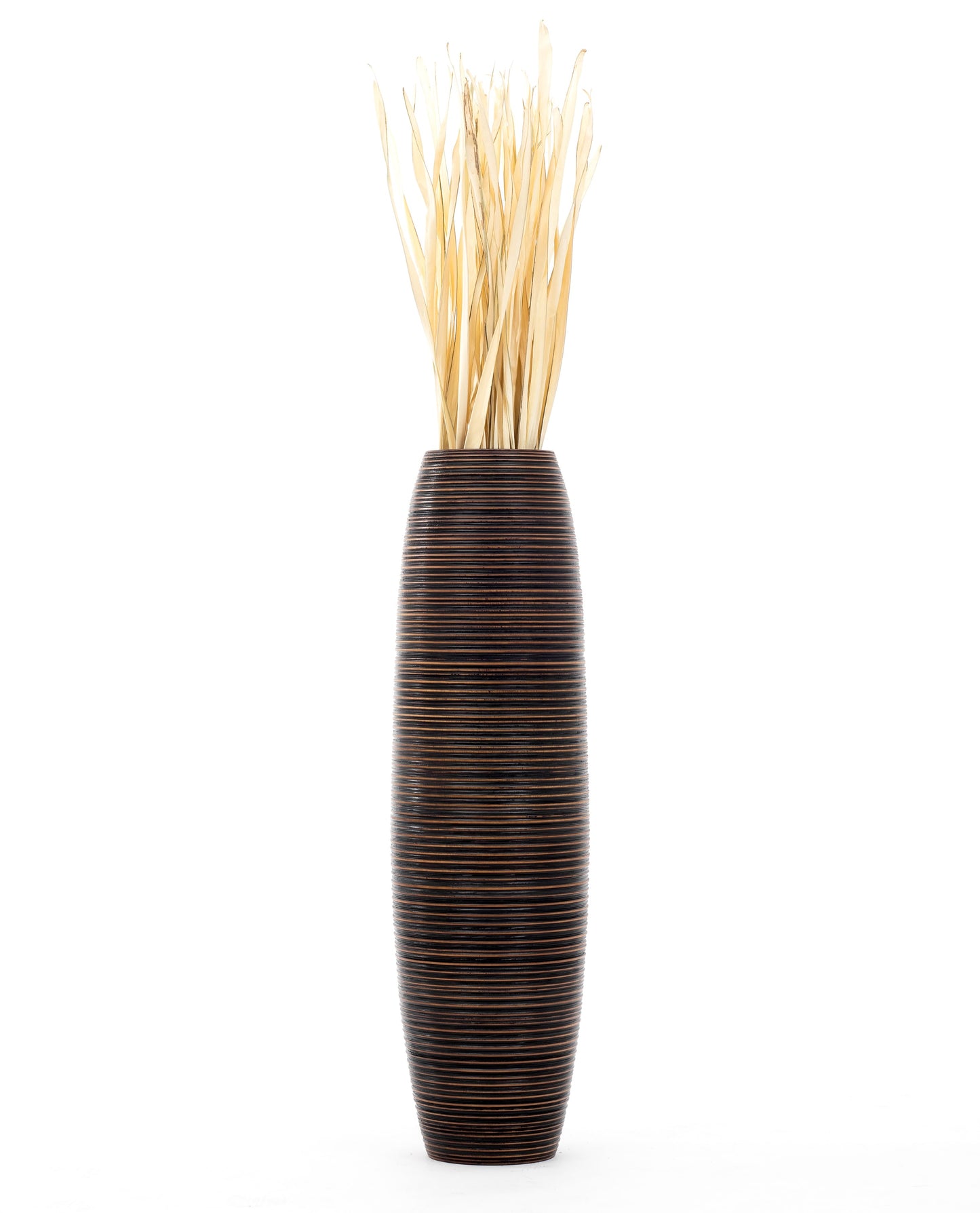 Large Mango Wood Floor Vase – Handcrafted Decorative Highlight from Thailand, 85 cm