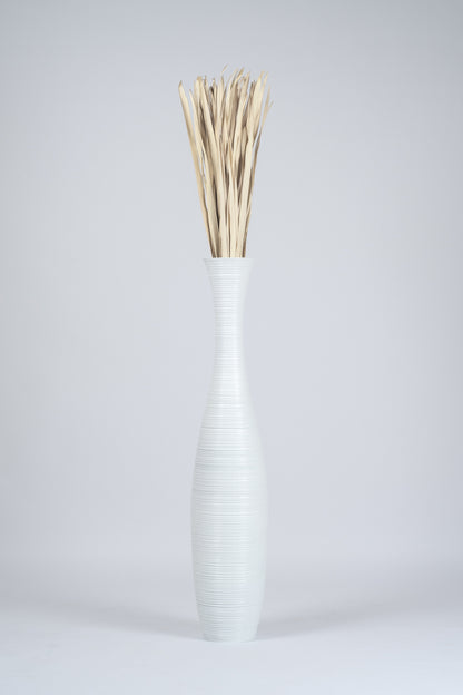 Large Mango Wood Floor Vase – Handcrafted Decorative Highlight from Thailand, 105 cm