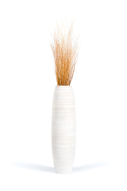 Large Mango Wood Floor Vase – Handcrafted Decorative Highlight from Thailand, 85 cm