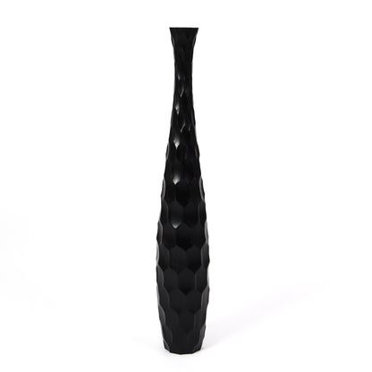 Grande vase de sol en bois de manguier – Pièce décorative artisanale de Thaïlande