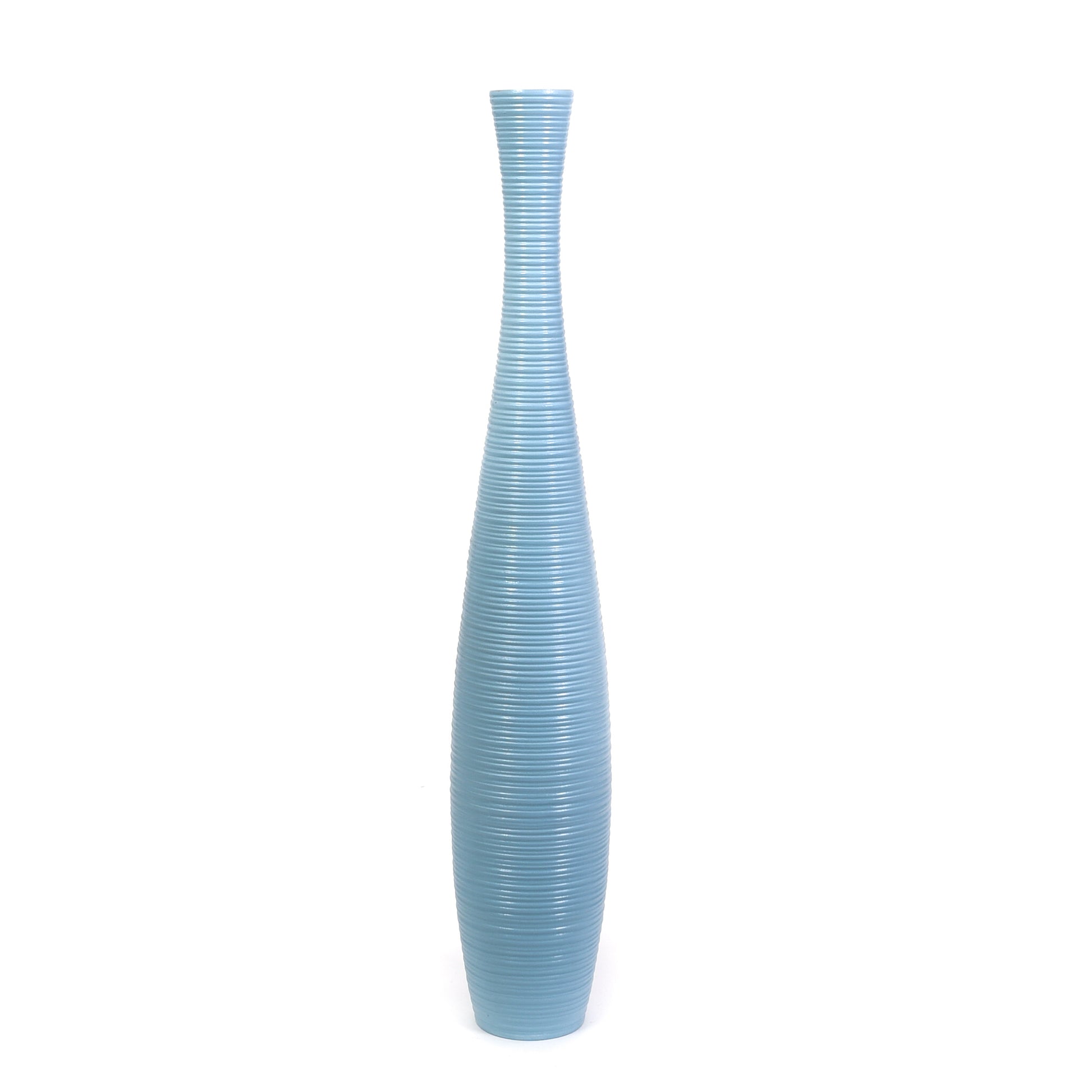 Large Mango Wood Floor Vase – Handcrafted Decorative Highlight from Thailand, 85 cm