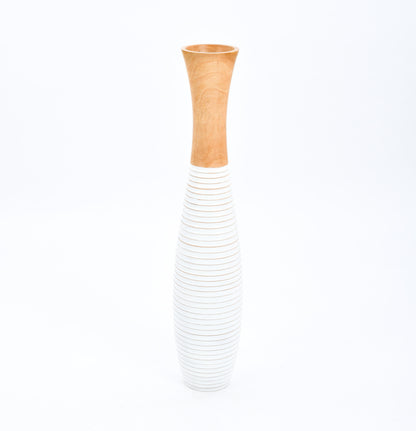 Large Mango Wood Floor Vase – Handcrafted Decorative Highlight from Thailand, 105 cm